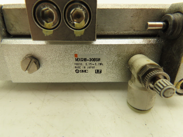 SMC MXQ16-30BSR Pneumatic Air Slide Table Cylinder End Lock 16mm x 30mm Stroke