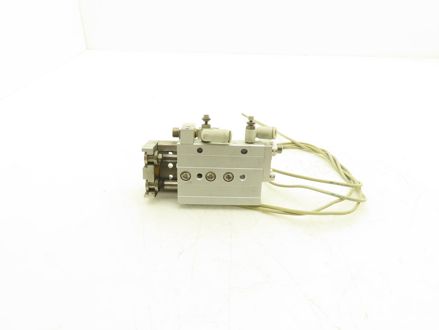 SMC MXQ16L-20A Pneumatic Air Slide Table Cylinder w/Stops 16mm Bore 20mm Stroke