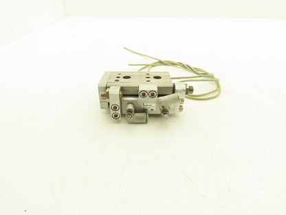 SMC MXQ16L-20A Pneumatic Air Slide Table Cylinder w/Stops 16mm Bore 20mm Stroke