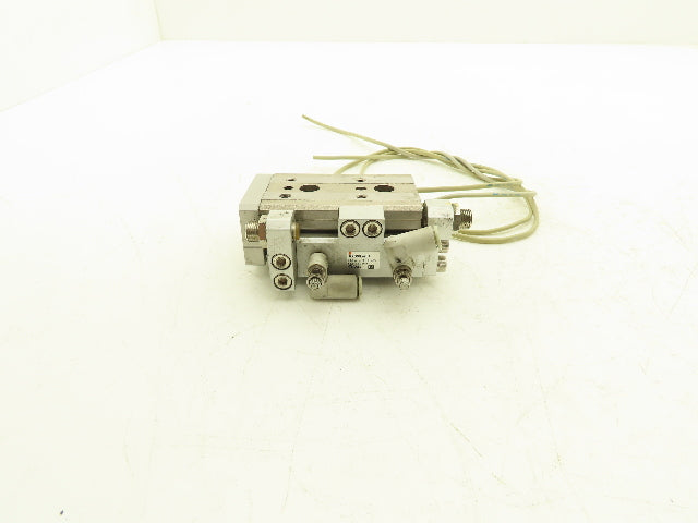 SMC MXQ16L-20A Pneumatic Air Slide Table Cylinder w/Stops 16mm Bore 20mm Stroke