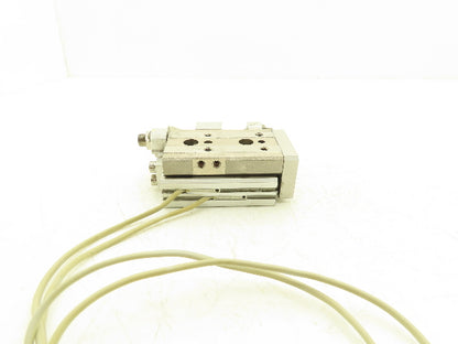 SMC MXQ16L-20A Pneumatic Air Slide Table Cylinder w/Stops 16mm Bore 20mm Stroke