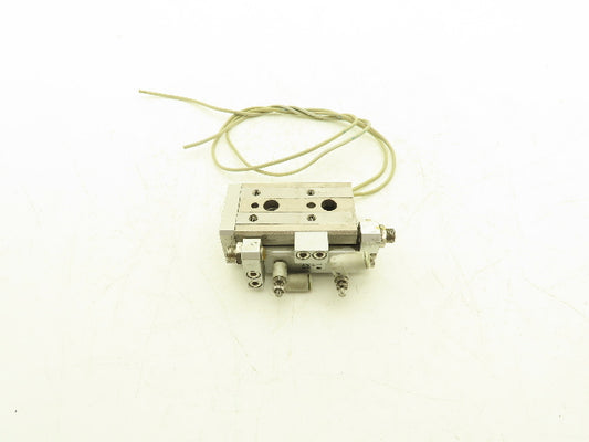 SMC MXQ16L-20A Pneumatic Air Slide Table Cylinder w/Stops 16mm Bore 20mm Stroke