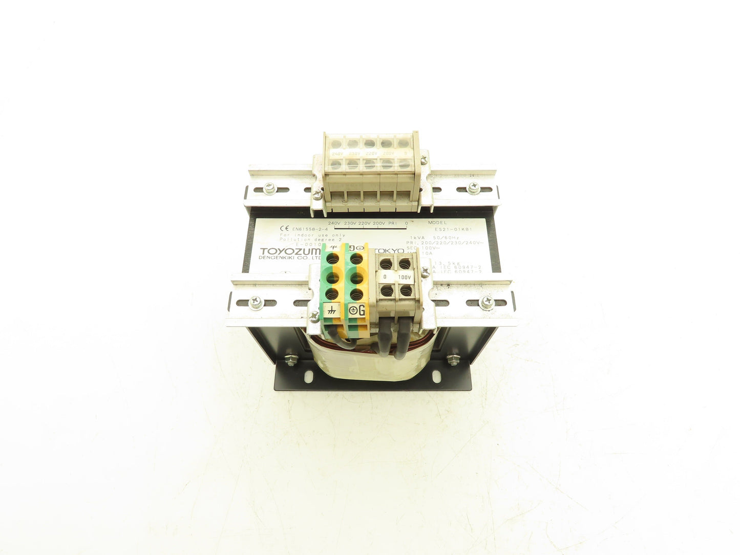 Toyozumi Dengenkiki ES21-01KB1 Transformer 1PH 240-200V Pri 100V Sec 1kVA