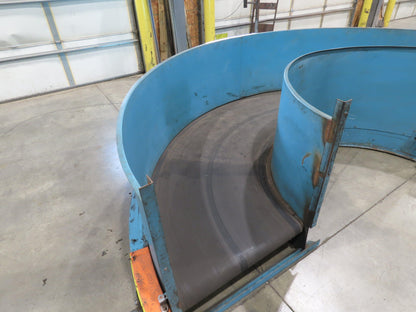 Portec Flomaster 30"W x 180° Curve Belt Conveyor 1Hp 230/460V 3PH 80 FPM