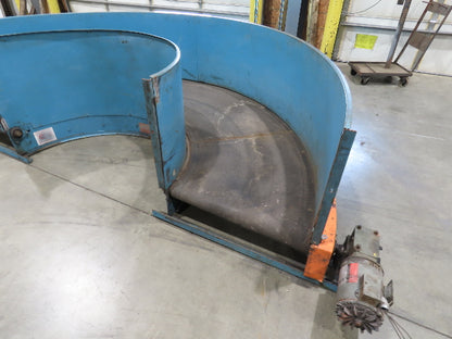 Portec Flomaster 30"W x 180° Curve Belt Conveyor 1Hp 230/460V 3PH 80 FPM