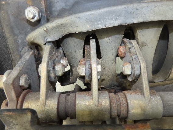 Hyster E60XM2-33 Forklift Sideshift 3 Lever Controls And Model Label