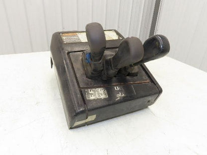 Hyster E60XM2-33 Forklift Sideshift 3 Lever Controls And Model Label