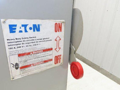 Eaton Cutler Hammer DH323FGKJSEL Fusible Disconnect Safety Switch 100A 240V 3Ph
