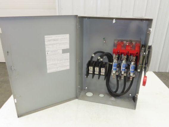 Eaton Cutler Hammer DH323FGKJSEL Fusible Disconnect Safety Switch 100A 240V 3Ph