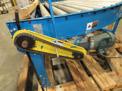 Hytrol 33"x 180° Curve Accumulation Roller Conveyor 30"BF .5Hp 460V Drive 75 FPM