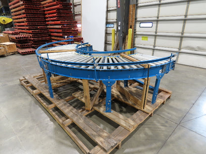 Hytrol 33"x 180° Curve Accumulation Roller Conveyor 30"BF .5Hp 460V Drive 75 FPM