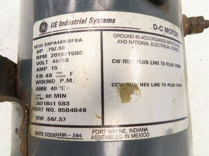 General Electric Hyster E60XM-33 Electric Forklift Hydraulic Pump Motor