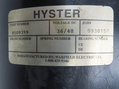 Hyster 8500100 8509399 Hydraulic Pump Motor From Hyster E60XM2-33 Forklift