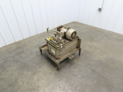 Toyo-Oki HVP-VC1-F26A3-B Hydraulic Power Unit 8 Gal 6 GPM 1000 PSI 1Hp 220V 3PH