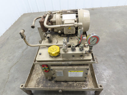 Toyo-Oki HVP-VC1-F26A3-B Hydraulic Power Unit 8 Gal 6 GPM 1000 PSI 1Hp 220V 3PH