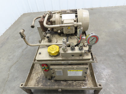 Toyo-Oki HVP-VC1-F26A3-B Hydraulic Power Unit 8 Gal 6 GPM 1000 PSI 1Hp 220V 3PH