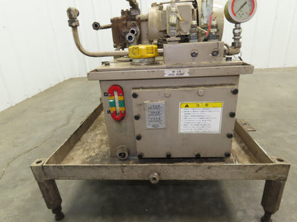 Toyo-Oki HVP-VC1-F26A3-B Hydraulic Power Unit 8 Gal 6 GPM 1000 PSI 1Hp 220V 3PH