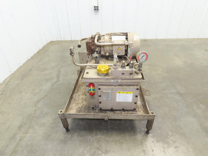 Toyo-Oki HVP-VC1-F26A3-B Hydraulic Power Unit 8 Gal 6 GPM 1000 PSI 1Hp 220V 3PH