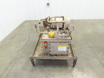 Toyo-Oki HVP-VC1-F26A3-B Hydraulic Power Unit 8 Gal 6 GPM 1000 PSI 1Hp 220V 3PH