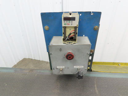 Hytrol 16"x 5' 10" Slider Bed Conveyor 12" Belt 230V 3PH Variable Speed Drive