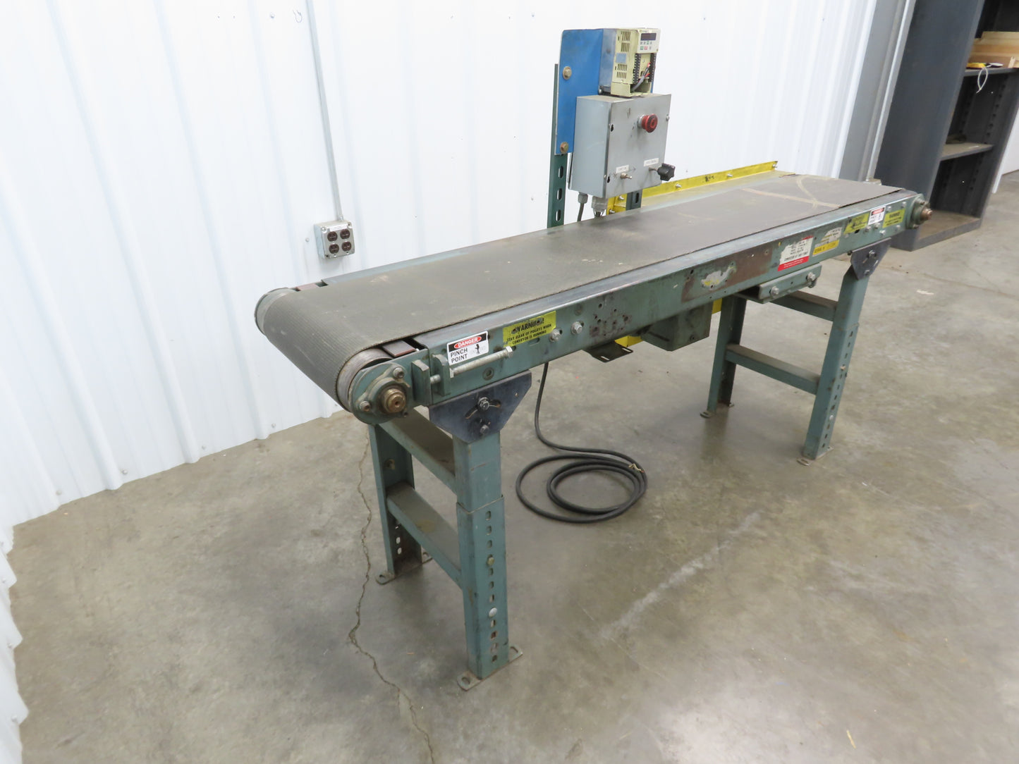 Hytrol 16"x 5' 10" Slider Bed Conveyor 12" Belt 230V 3PH Variable Speed Drive