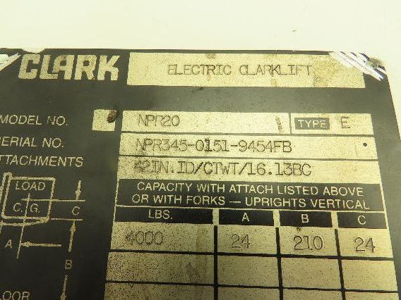 Clark 2783457 Electronics Fuse Contactor Capacitor NPR20 Reach Truck Forklift