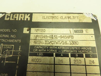 Clark 2783457 Electronics Fuse Contactor Capacitor NPR20 Reach Truck Forklift