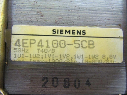 Siemens 4EP4100-5CB Transformer Line Reactor