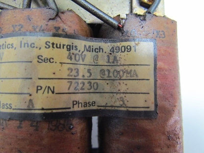 Power Magnetics 72230 3ph Transformer Pri 240/480V Sec 40V @ 1A