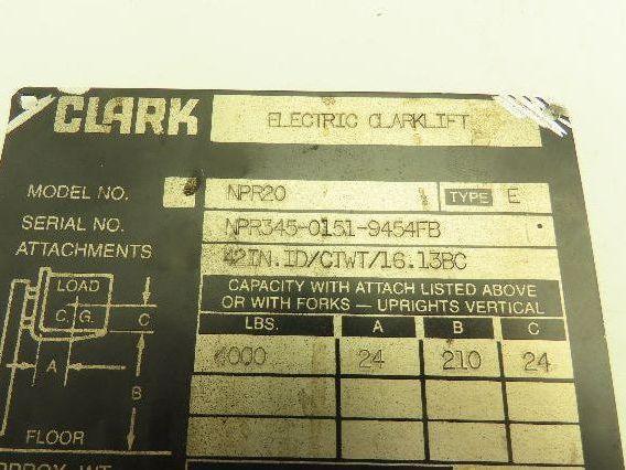 Clark CD476A | 1612-BQ | 1612-1R Hydraulic Actuator NPR20 Reach Truck Forklift