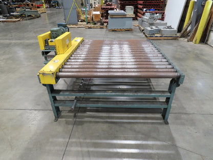 Hytrol Pallet Conveyor 2.5" Roller 51"BF x 5'L 460V Chain Drive 36 FPM 30-36"H