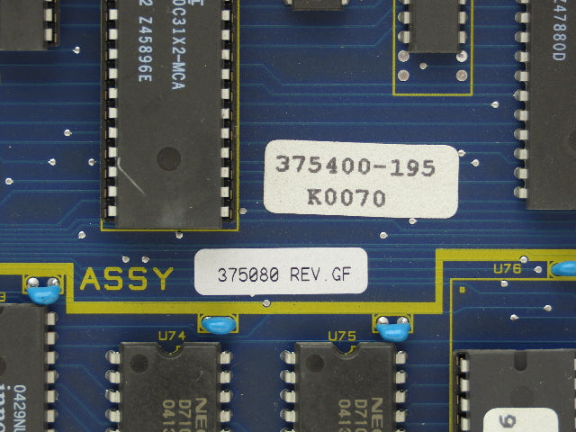 VideoJet 375400-195 | 375081-BB | 375080 Rev GF Motherboard Mainboard *No Batt*