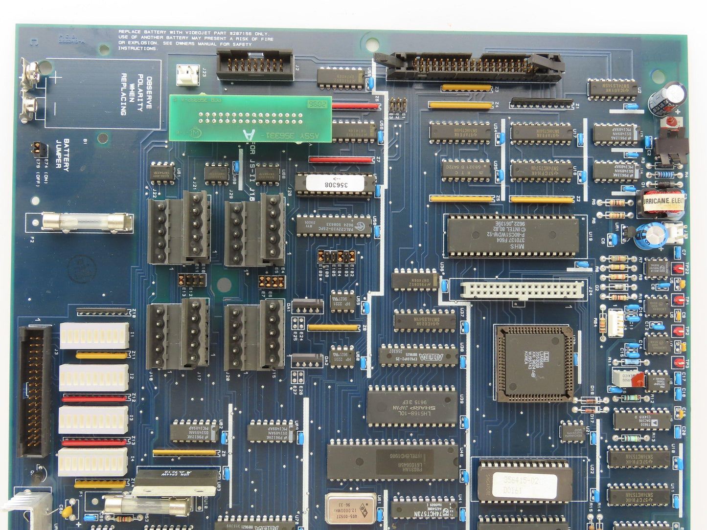 VideoJet 356400-15 | 356300-N1 | 356349-A Motherboard Mainboard PCB *No 9V Batt*