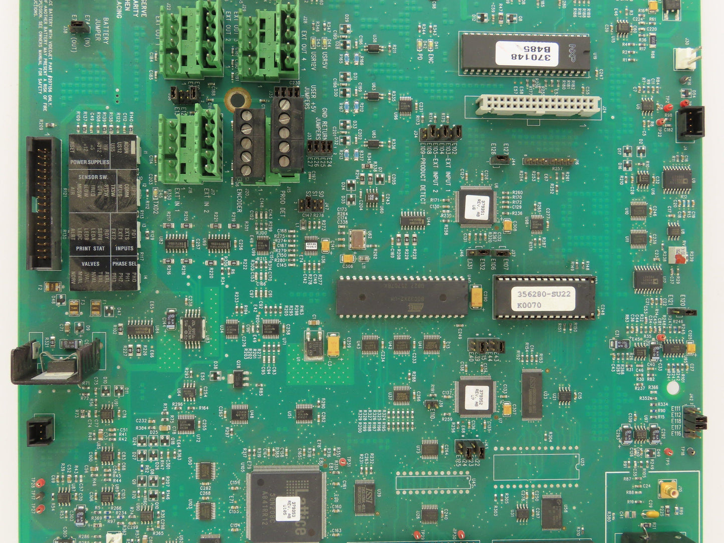 VideoJet 379400-141s Excel Ink Jet Control Panel Motherboard PCB *No 9V Battery*