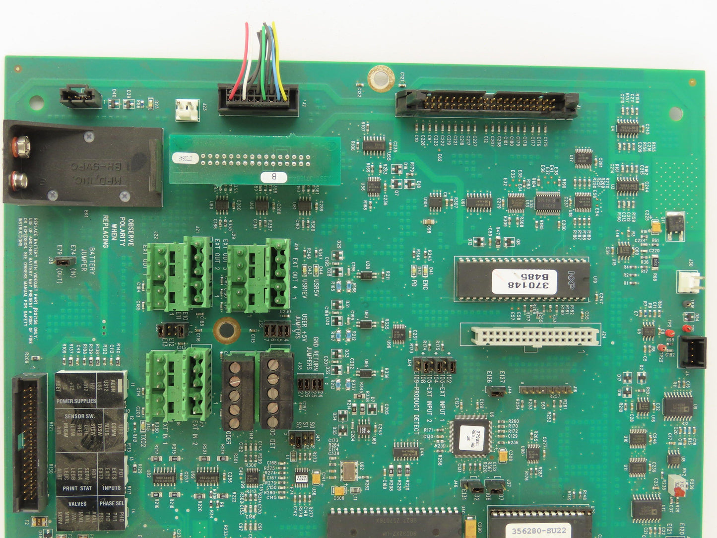 VideoJet 379400-141s Excel Ink Jet Control Panel Motherboard PCB *No 9V Battery*