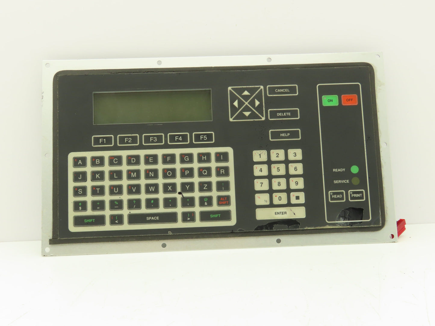 VideoJet Excel 356164 Ink Jet Printer Keyboard Interface Panel LCD Display