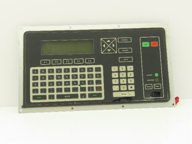 VideoJet Excel 356164 Ink Jet Printer Keyboard Interface Panel LCD Display