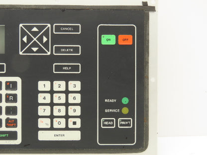 VideoJet Excel Ink Jet Printer Keyboard Interface Panel LCD Display