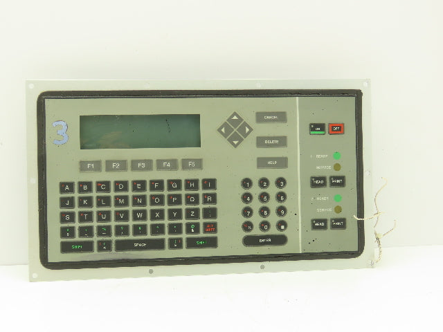 VideoJet Excel PKD Ink Jet Printer Keyboard Interface Panel LCD Display