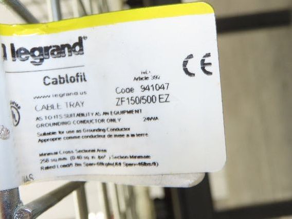 Legrand ZF150/500EZ Cablofil Cable Tray 6" x 20" x 10' Electro Galvanized