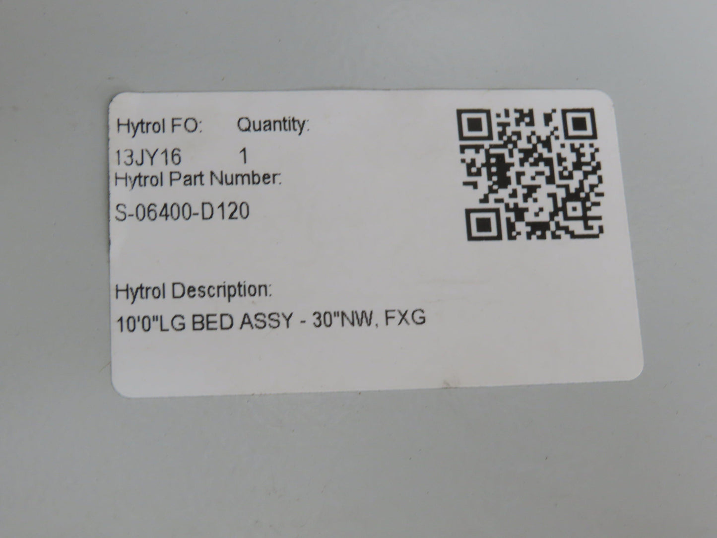 Hytrol FXG Parcel Belt Conveyor 30" x 86' White Slider Bed Sections -No Drive