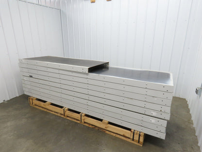 Hytrol FXG Parcel Belt Conveyor 30" x 86' White Slider Bed Sections -No Drive