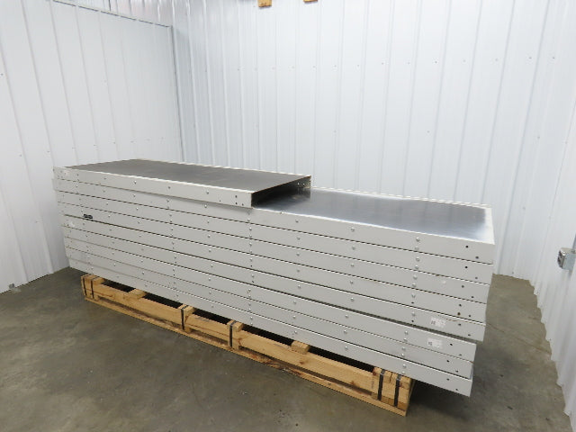 Hytrol FXG Parcel Belt Conveyor 30" x 86' White Slider Bed Sections -No Drive