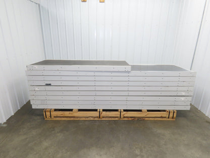 Hytrol FXG Parcel Belt Conveyor 30" x 86' White Slider Bed Sections -No Drive
