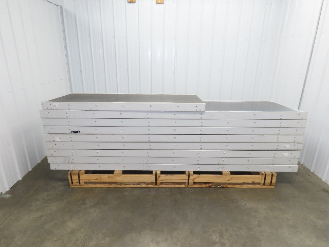 Hytrol FXG Parcel Belt Conveyor 30" x 86' White Slider Bed Sections -No Drive