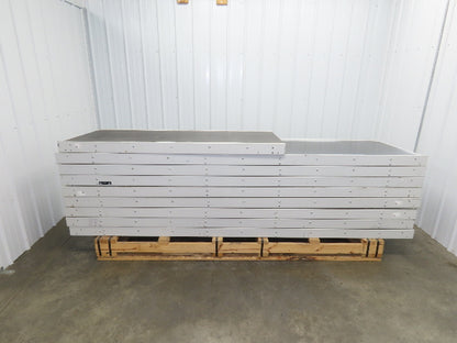 Hytrol FXG Parcel Belt Conveyor 30" x 86' White Slider Bed Sections -No Drive
