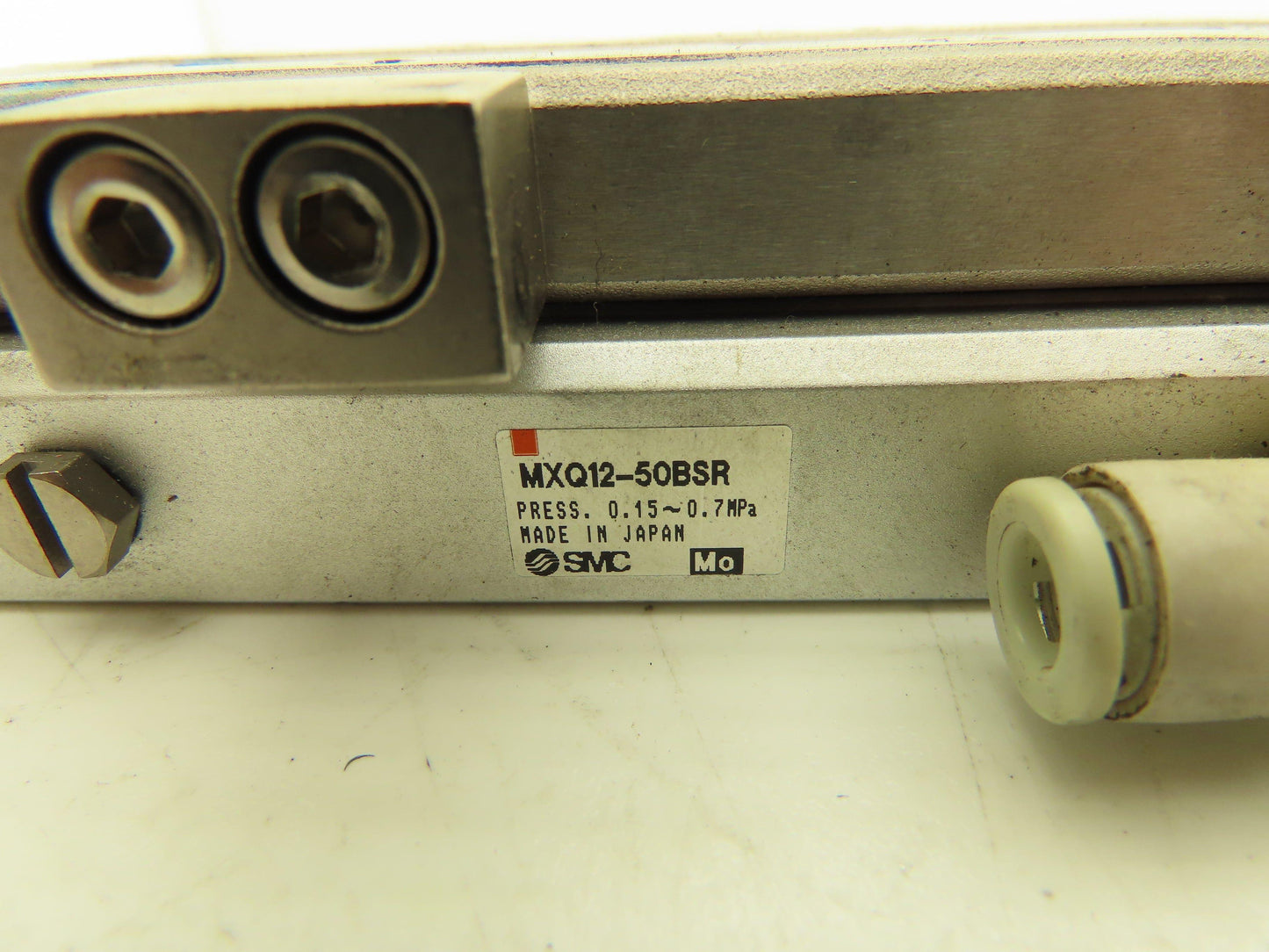 SMC MXQ12-50BSR Pneumatic Air Slide Table Cylinder End Lock 12mm x 50mm Stroke