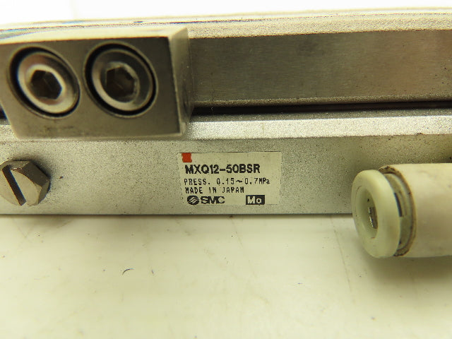 SMC MXQ12-50BSR Pneumatic Air Slide Table Cylinder End Lock 12mm x 50mm Stroke