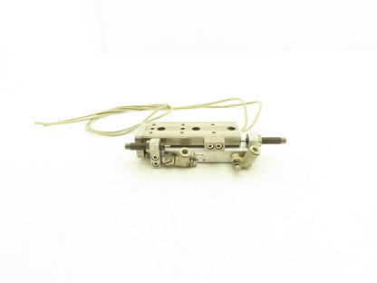 SMC MXQ12L-50B Pneumatic Air Slide Table Cylinder w/Shocks 12mm Bore 50mm Stroke