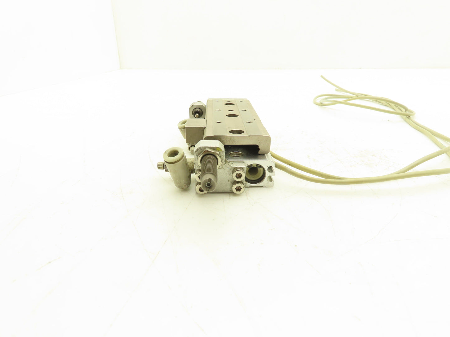 SMC MXQ12L-50B Pneumatic Air Slide Table Cylinder w/Shocks 12mm Bore 50mm Stroke